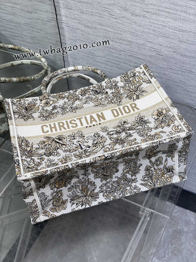 Dior专柜新款TOTE包迪奥高仿原单金色中号购物袋手提托特包 djfk1381